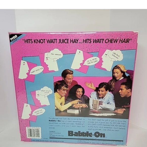 VINTAGE Tyco BABBLE ON Board Game 1992 - Picture 2 of 4